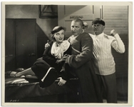 10" x 8" Glossy Photo From the 1934 Three Stooges Film "Punch Drunks" -- Very Good Condition